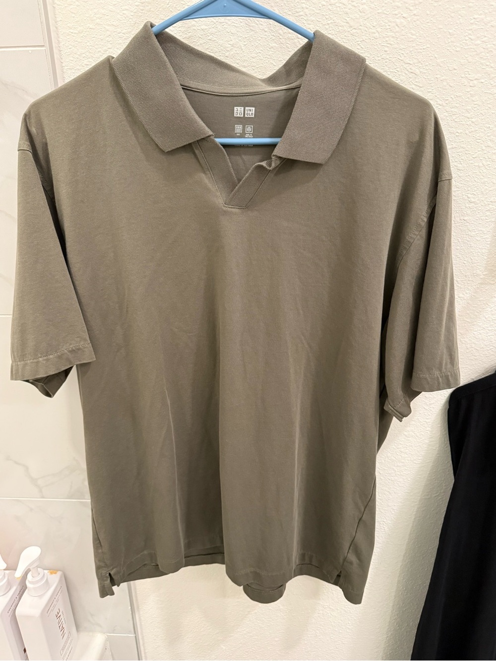 Uniqlo Men's Polo Shirt - Olive Green